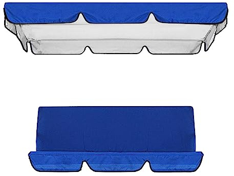LOVIVER Patio Swing Canopy Replacement, 3 Seater Garden Swing Seat Canopy Cover for Indoor Outdoor Canopy Furniture