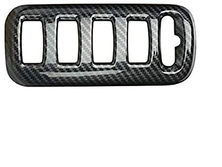 WOHOOD Auto Dekorieren Auto Carbon Fiber Scheinwerfer Einstellung Schalter Abdeckung Trim Zierrahmen Für Benz Für Smart 453 Fortwo Forfour 2015-2020