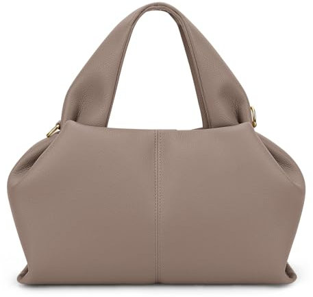 CHAMAIR Kleine Handtasche Damen Umhängetasche Ledertasche Damen-Henkeltaschen Dumpling Crossbody Bag Moden PU Leder Geldbörse Handtaschen mit Abnehmbarer Schultergurt