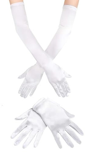 EULAPGOE Damen Lange Handschuhe Handschuhe Damen Elegant, 2 Paar Abendhandschuhe Lang Opernhandschuhe 1920er Handschuhe für Frauen Mädchen Halloween Karne