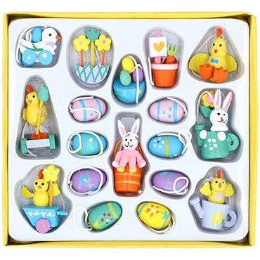 Gisela Graham Wooden Easter Decorations - set of 18