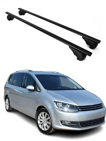 OMAC Dachträger für VW Sharan 2010-2023 Stahl 2 Stangen Schwarz