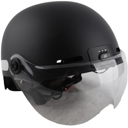 Tbest Casco de Bicicleta Inteligente, Cámara 1080P 30 Fps, Casco de Ciclismo Deportivo Ajustable, Visión Nocturna con Luz de Seguridad, Luz Constante para Adultos, Hombres y Mujeres