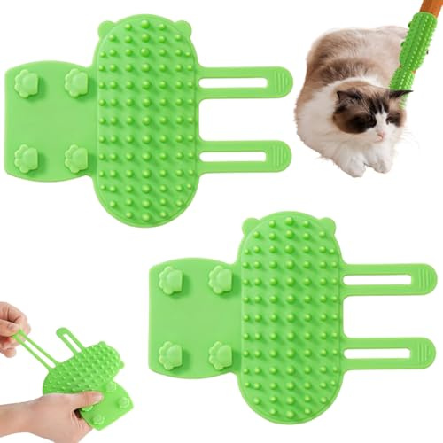 Massageecke für Katzen, 2stk Katze Liebt Eckbürste, Kätzchen Selbst Pflege Massage Bürste Wand Ecke Bürste Werkzeug Katze Toys Selbstreinigende Katzenbürste Unterstützung für Türen Tisch Wände