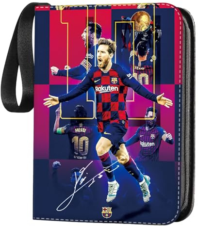 Sammelalbum für Fußball karten, Tragbar Fussball Sammelkarten Album Sammelmappe Karten Ordner Heft, 50 Seiten 400 Karten Kapazität Fußball Sammelalbum Karten Sammelheft, Geschenk für Kinder.