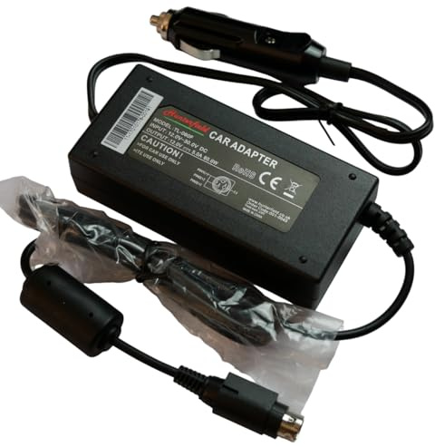 Adaptador de corriente para encendedor de cigarrillos de coche de 12 V 5 A (60 W) (estabilizador de voltaje) para televisores de la marca AvTex que requieren enchufe de salida de 3 pines.