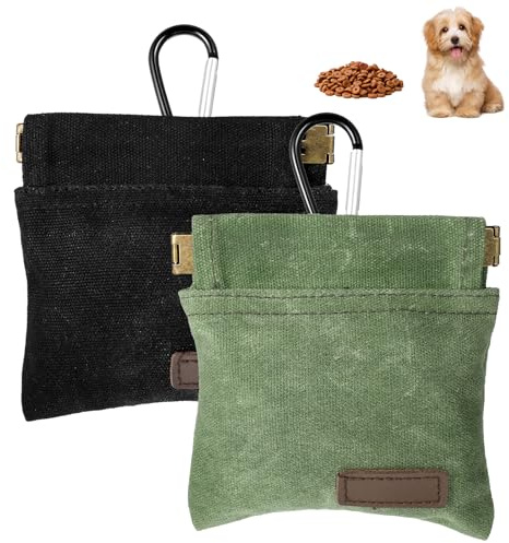 Tucnoeu 2 st liten snackspåse hund, godispåse för hundar, mini godispåsar, för husdjursägare träning och promenader för husdjur