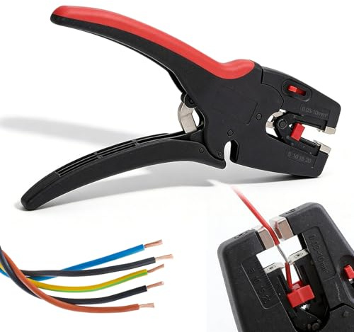 WIYETY kabelskalare automatisk: Lstrimptång för självjusterande handverktyg, automatisk avskalning självjusterande, ergonomiskt handtag för 0,03–10 mm² trådstripper