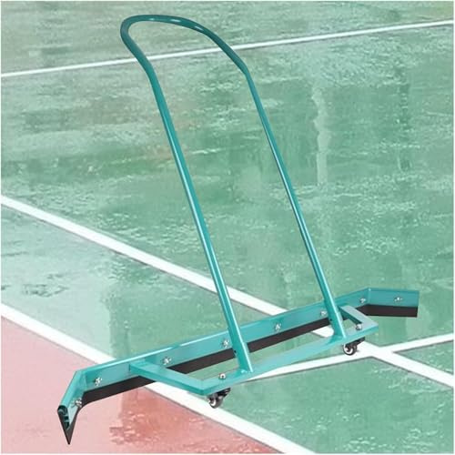 Escoba de goma resistente con tiras de goma de repuesto para limpieza profesional en canchas de tenis y suelos escolares