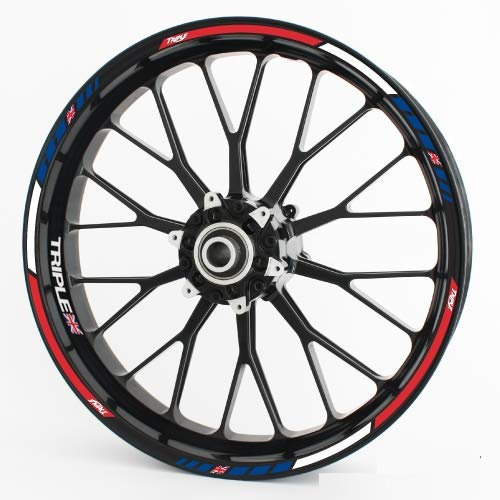 Motoking Felgenrandaufkleber RS - Triple - Komplettset für 15 16 17 18 19