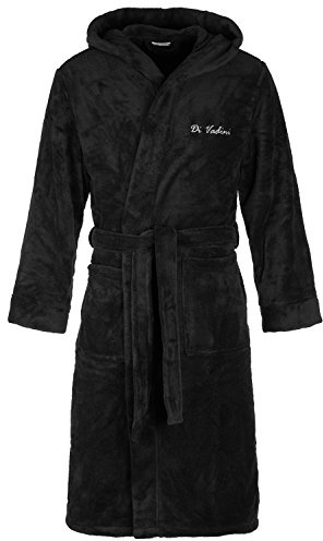 Di Vadini Unisex Herren Damen Bademantel Florenz mit Kapuze I Morgenmantel flauschig I Nachtwäsche aus edler Mikrofaser Öko-Tex Standard 100 I Kimono mit Farb- & Größenauswahl XXS - 5XL