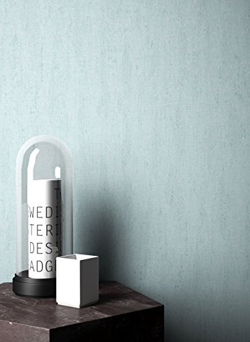 Newroom Vliestapete Blau Uni Eisblau Tapete Wohnzimmer Schlafzimmer | Matte Prägung, feine Textilstruktur mit vertikalen Linien, Skandinavisch Modern Minimalistisch, ansatzfrei, Wandtapete Büro