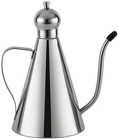 Oliva Olio Dispenser, Acciaio Inox Oliva Olio/Aceto/Salsa Oliera Bottiglia di Olio con Drip-Free Bocca a Perfetta Tenuta Oliva Olio con Beccuccio Bottiglia - Come da Foto, 1000ml