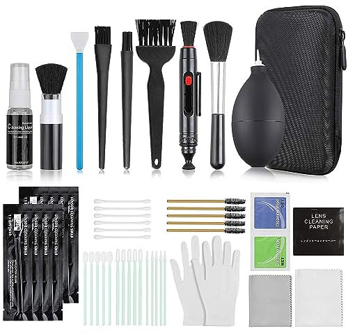 18-in-1 Professional Camera Cleaning Kit, DSLR Camera Cleaning Accessories (with Storage Box), Rocket Air Blower/Lens Cleaning Pen/Cleaning Cloth/Lens Brush and Lens Cleaner