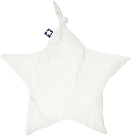 Julius Zöllner Schnuffeltuch aus 100 Prozent Musselin-Baumwolle, 35 cm, OEKO-TEX STANDARD 100, Made in Germany, Ivory