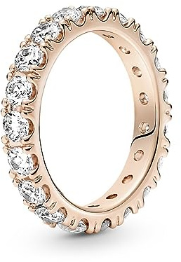 PANDORA Timeless Ewigkeitsring funkelnde Reihe, 14-karätig Roségold-vergoldet, mit klarem Cubic Zirkonia