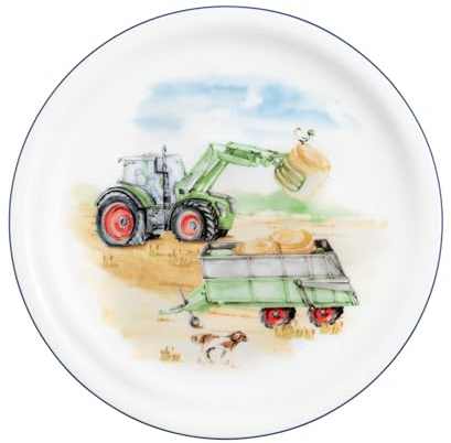 Seltmann 001.762032 Timeless Porzellan Frühstücksteller, Rund, Compact Mein Traktor 65151 Dekor, Bunt, 19cm Durchmesser | Traktor 65151 Dekor, Bunt, 19cm Durchmesser