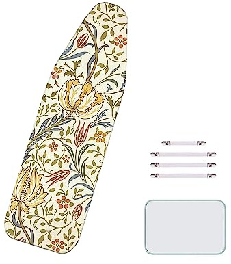 Copriasse da stiro extra large, XXL/160x60cm, per asse da stiro ricondizionato, con cuscinetto anti-bruciatura, facile da rifinire, copriasse da stiro