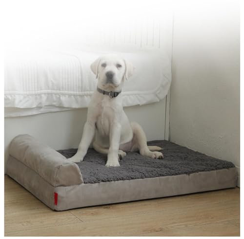 MeLtor Orthopädisches Hundebett, mit Eierförmiger Kistenschaum Hundematte rutschfest, rutschfeste Unterseite, Bezug Abnehmbar Waschbar Hundekissen,style2-XXL(51.2×36.6×4in)