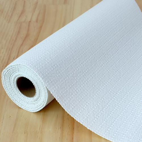 Shelf Liners for Kitchen Cabinets Non Adhesive 18 Inch Wide X 20 Ft Waterproof Drawer Liners White Non Slip Cabinet Mats for Kitchen Shelves Bathroom Refrigerator Cupboard Pantry Closet Dresser