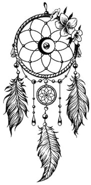 Dream Catcher Personalized Sweet Man Juice Plant Ink Waterproof Semi-Permanent And Lasting 2 Weeks Shoulder And Neck Temporary Tattoo Sticker