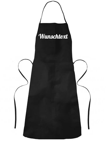 Shirtoo Kochschürze Grillschürze für Männer und Frauen personalisiert mit Wunschtext - verschiedene Schriftarten zur Auswahl