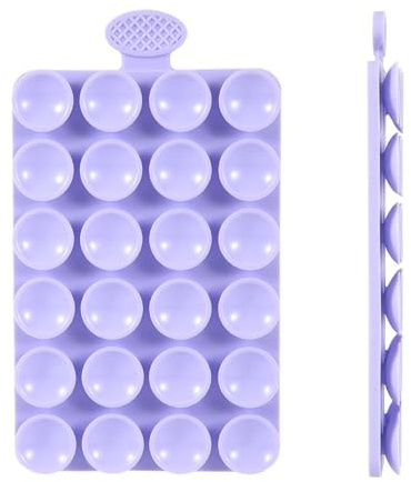 PEUTIER Supporto per Telefono a Ventosa, Diametro 1,4cm Adesivo Ventosa per Cellulare Multiuso Mani Libere Porta Cellulare Auto per Dispositivi Mobili Vetro a Specchio (Viola)