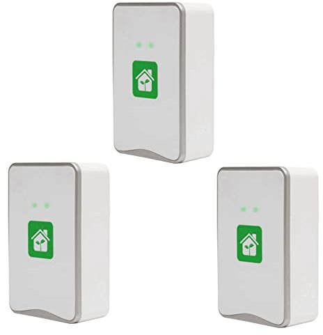 BRETALE 3X Purificador de Aire Enchufable Generador de Iones Negativos Purificador de Ionizador Sin Filtro Limpia Alérgenos, Contaminantes, Olores Enchufe de la UE