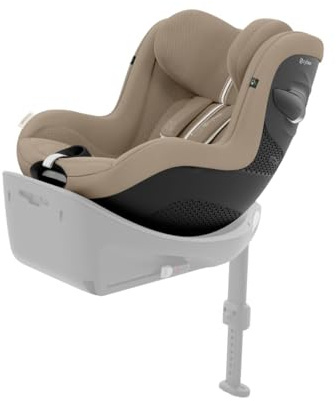 CYBEX Gold Kinder-Autositz Sirona G i-Size Plus, Ohne Base, Almond Beige | Ohne Base, ab ca. 3 Monaten bis 4 Jahre, max. 19 kg, 61 - 105 cm, 360-Grad-Drehmechanismus, integrierter Seitenaufprallschutz