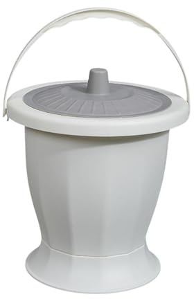 perfk Cubo con cámara de escupidera, jarra nocturna para urinario con tapa, orinal con cubo, botella para orinal para niños y adultos, con Anillo