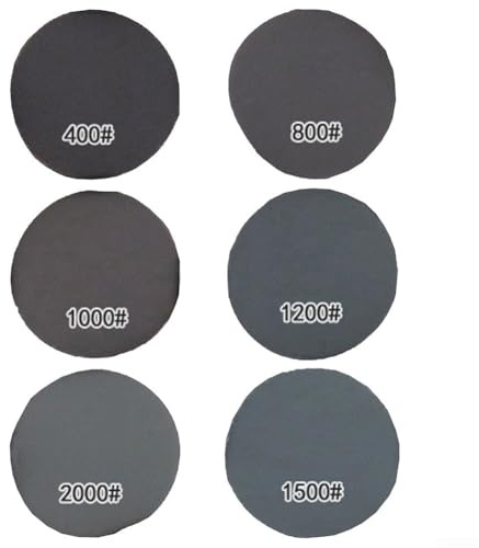 Jonikuper 60 dischi abrasivi rotondi da 150 mm, 400/800/1000/1200/1500/2000 a grana mista, dischi abrasivi per levigatrice orbitale casuale