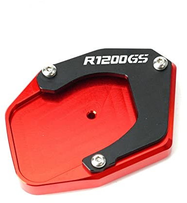 YYTEMD Lange Haltbarkeit Motorradzubehör Aluminium Seitenständer Vergrößern Kickstand Pad Für B&MW R 1200 GS 2006-2012 R 1200 ADV 2008-2012(4)