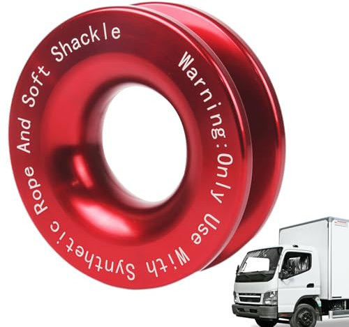 Blocco per verricello, puleggia in lega di alluminio, 18,6 kg, anello di recupero antiruggine per rimorchio, kit di accessori per trazione e salvataggio pesanti, nero, rosso, blu