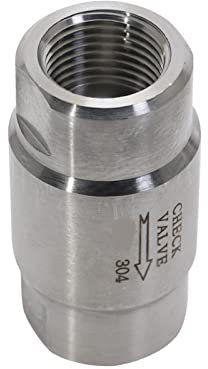 VDOQTLJT 1 Stück 1/8 1/4 3/8 1/2 Zoll Innengewinde 304 Edelstahl Hochdruck-Rückschlagventile Gas Wasser Einwegventil DN6 DN8 DN10(1/8 Inch)