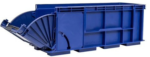 RODOPI 24x Lagerbox KLT Nachtblau Größe 3 – Eurobox Stapelbox Kunststoff 396x148x147 mm, freier Zugriff ohne Quersteg, 2-stufiger Klappmechanismus