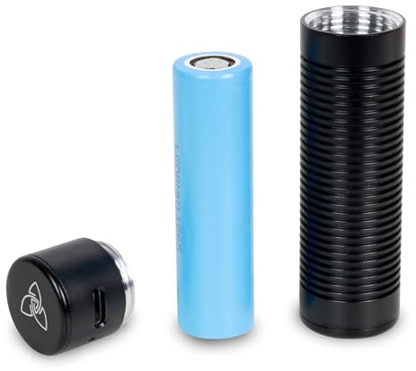 HIZEN 18650 Akku Ladegerät - Ladeset für 18650 Batterien inkl. 18650 Akku, Batteriefach & USB-C Ladeadapter, LED Ladeanzeige – Ideal für HIZEN Vaporizer & andere 18650 Geräte