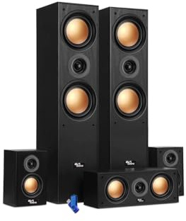 Evidence Acoustics EA950-PG - Ensemble Home Cinéma 5 Enceintes 850W Bass Reflex Finition Cuivre + Clé USB 32 Go