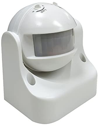 LED ATOMANT Detector de Movimiento Infrarrojos Orientable de Superficie, con Sensor Luminico Regulable, Alcance 6m, Angulo deteccion 180º, para LED