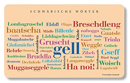 Frühstücksbrettchen Schwäbische Wörter