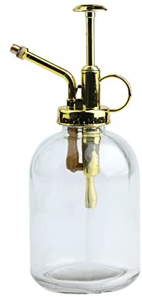 HJHIWE Arrosoir pour plantes d'intérieur, flacon pulvérisateur en verre transparent avec buse - Petit pot moderne pour terrariums pour plantes d'intérieur et d'extérieur