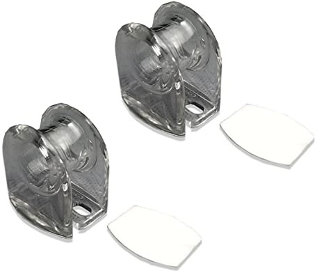 EFIXS Selbstklebender Kettenhalter/Kettenspanner - Farbe: transparent - für Bedienketten (Kugelketten) - 2 Stück