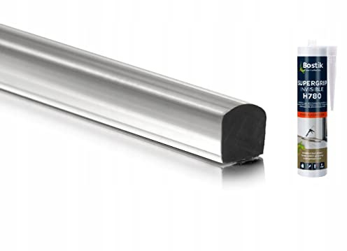 Seiletech.de Duschdichtung Acryl – 10mm x 10mm – 60cm – Transparent – Mit Kleber – Halbrundstab – Schwallschutzleiste – Dusche – Dichtung – Bodendusche – Für Boden – Profil – Abdichtung