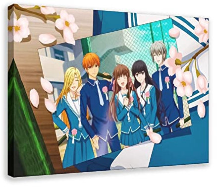 Anime Fruit Basket Poster 4 Canvas Poster Wall Art Decor Print Picture Paintings for Living Room Bedroom Decoration Frame-style 24x36inch(60x90cm)