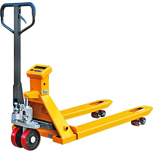 HYQNG Transpalette Poussoir à Pompe à Main de 4400 LB, transpalette avec Balance électronique, Mini transpalette de Type 1200 mm * 550 mm / 1200 mm * 682 mm, Taille de Fourche, pour la manutention