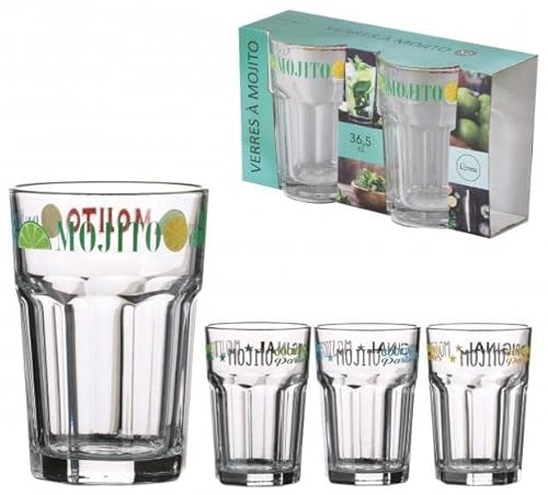 Genérico - Juego de 2 Copas, Vasos Cubata de Vidrio para Mojito (365 ml, 36,5 cl, 346)