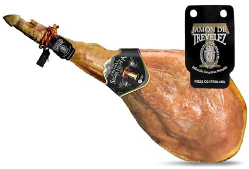 LalolaGourmet | Jamón Serrano de Trevélez I.G.P. Etiqueta Negra (8.5/9 kg) – Curación Natural +23 Meses – Sin Gluten, Sin Aditivos ni Conservantes – Jamón Aromas de Sierra Nevada