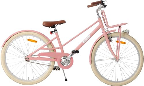 AMIGO Urban - Kinderfahrrad Jungen - 24 Zoll - Mit Rucktrittbremse und V-Brake - 8-12 Jahr - Lachsfarben