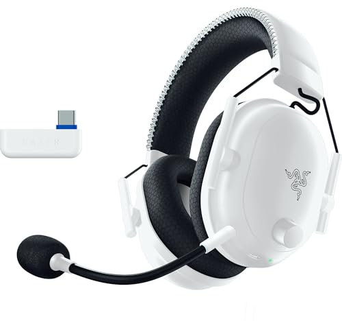 Razer BlackShark V2 Pro (Playstation) - Wireless Console E-Sports Headset for PS5 (TriForce 50mm Driver, HyperSpeed Wireless, FPS Audio Profiles, detachable HyperClear Microphone) White