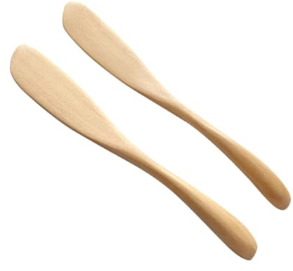 IMIKEYA Couteau à Beurre en Bois 2pcs pour Tartiner et Couper