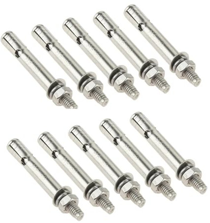 10 stücke Edelstahl M6 * 60mm Expansion Bolzen Schraube Anker Hülse Beton Verschluss Selbstschneidende Nagel Innensechskant köpfe